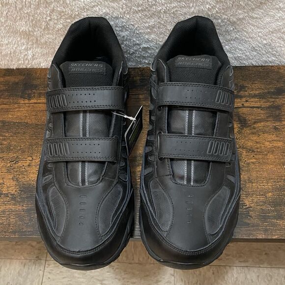 SKECHERS Afterburn Mens 15 Sneakers Athletic Work Shoes Memory Fit NEW Wide Fit - Picture 7 of 14